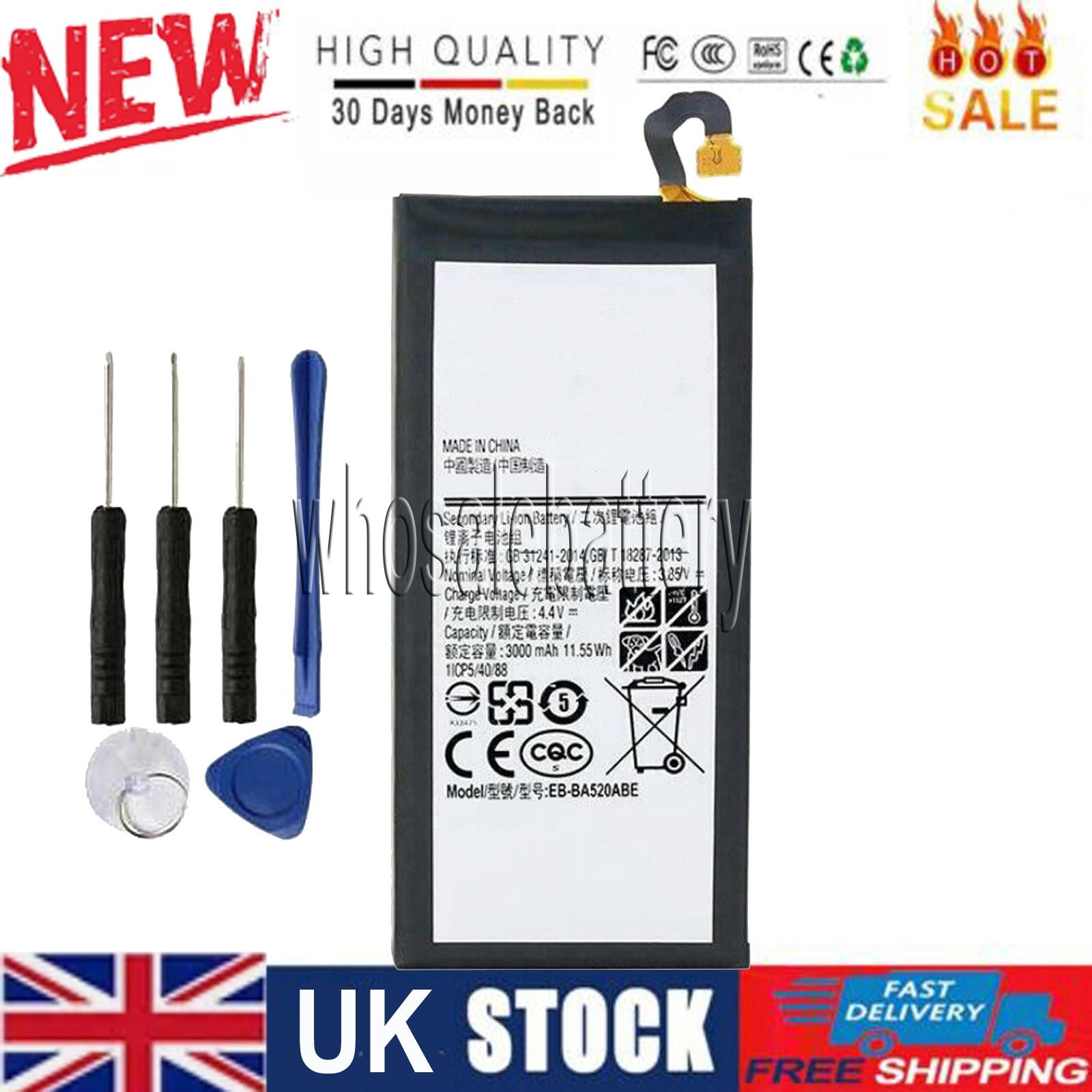 For SAMSUNG GALAXY A5 2017 SM-A520F, J5 2017 SM-J530F BATTERY EB-BA520ABE