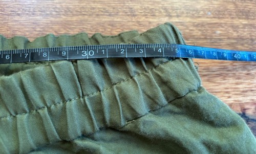 Alpha 60 Ladies Pants Size S Small Khaki Green Structured Extra Wide Leg Crop - Picture 14 of 15