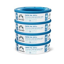 Diaper Pail Refills for Diaper Genie Pails, 270 Count Pack of 4