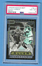 1996 Bowman's Best  Allen Iverson 76ers #TB 13 Rookie PSA 8 #53947023 HOF 2016