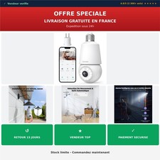 Codnida Caméra Surveillance WiFi 2K Ampoule Intérieur/Extérieur