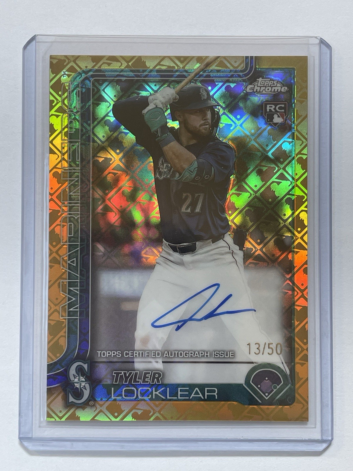 2025 Topps Chrome LogoFractor Tyler Locklear Gold Auto /50