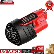 10.8V For Milwaukee 48-11-2425 M12 12VOLT MAX LITHIUM-ION CP 3.5AH Battery Pack