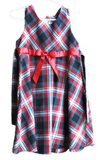 Bonnie Jean Girls Red Plaid Dress Size 4T