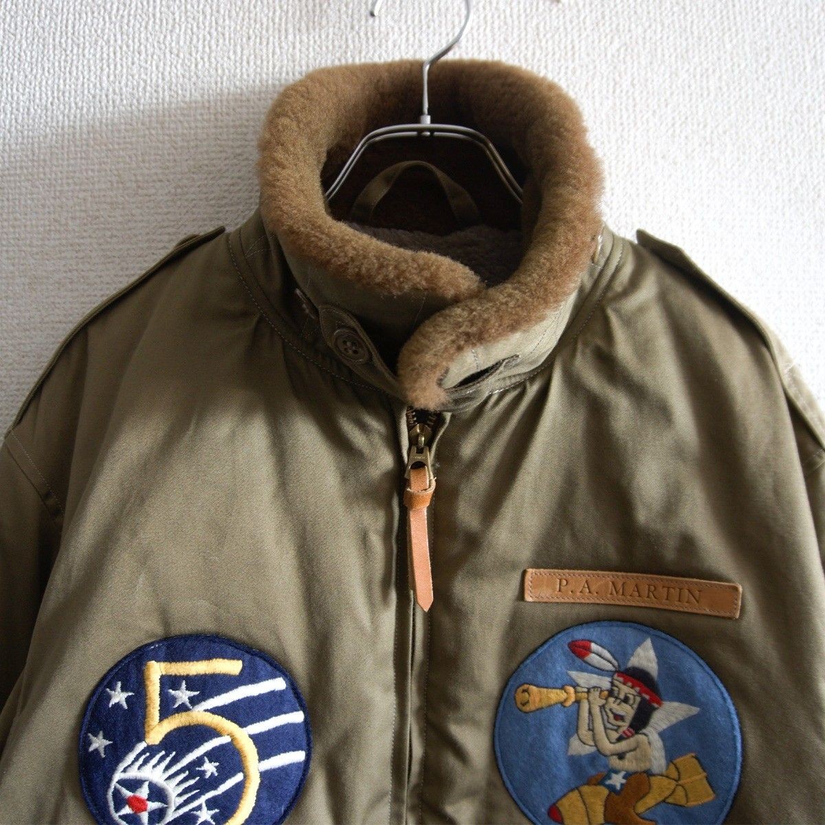 Buzz Rickson B-10 Flight Jacket Wool Lining Used … - image 2