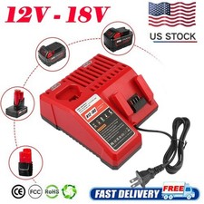 Rapid Charger for Milwaukee 12V-18V Lithium Battery for M12 for M18 48-59-1860