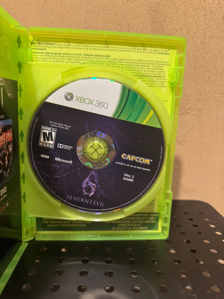 Resident Evil 6 (Microsoft Xbox 360, 2012) Capcom COMPLETE CIB TESTED - Image 4 of 4