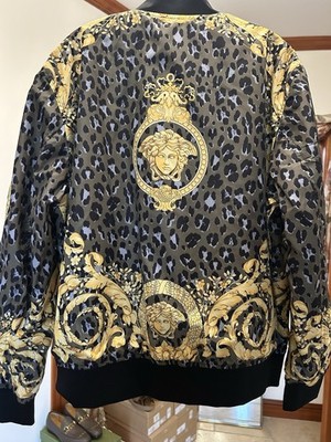 Men's Versace Barroco Print Reversible Bomber Jacket Size 52/Xl