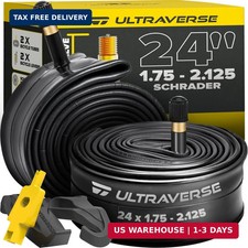 24" Bike Inner Tubes 24 x 1.75, 1.95, 2.10, 2.125 - Set of 2