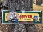 GIANT VINTAGE ROVER CUT PLUG SUPERIOR VIRGINIA TOBACCO PORCELAIN SIGN 35"x11.5"