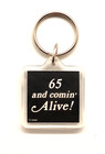 Vintage "65 and Comin' Alive" Funny Humor Keyring Keychain — photo 2