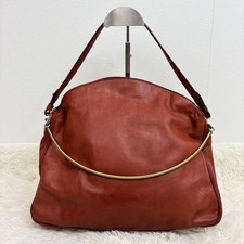 Jilsander Jil Sander Leather Handbag Orange Brown women Bag Original Collection