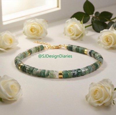 Green Aventurine Bracelet - Lucky Stone for Wealth & Confidence, Healing Crystal