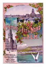 Chemins de Fer du Nord et de P.L.M. Poster - Vintage Travel Art Print c1920s - 2