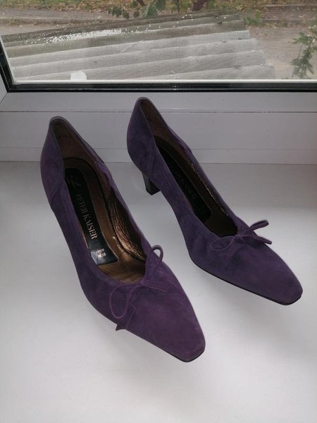 Women Peter Kaiser Heels Purple Suede 38 #CA6B