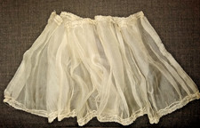 ANTIQUE FINE SILK CHIFFON RUCHED LACE PANEL DRESS TRIM BODICE PIECE 32" x 8.5"