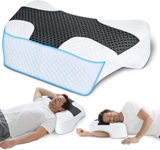 Side Sleeper Pillow with Arm Hole, Upgraded Shoulder Relief System for Neck Pain