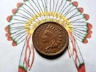 1864 indian head cent, Bronze No L,  Looks Mid AU