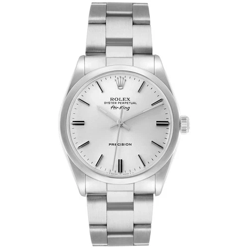 Rolex Air King 34mm Grey Dial Automatic Vintage Oystert Steel Mens Watch 5500