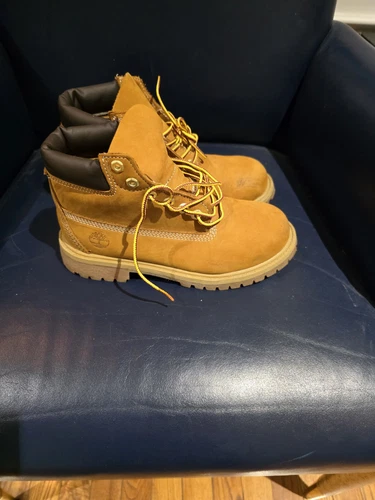 Stivali impermeabili Timberland bambini 6" premium nabuk grano 12709 taglia 3 $95