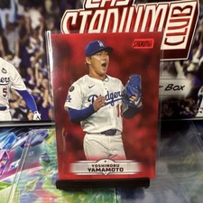 Topps Stadium Club Yoshinobu Yamamoto Los Angeles Dodgers #184 Red