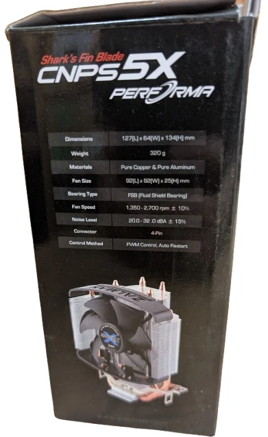 Zalman CPU Cooler CNPS5X Performa LGA1155/AM3 - Image 2 of 3