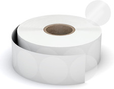 1" Clear Circle Stickers 1000 Pcs , Transparent Self-Adhesive Seals for Envelop