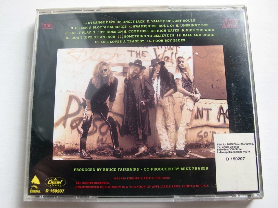 Poison – Flesh & Blood CD 1990 Enigma Capitol D150207 BMG Club Glam Metal Foto 2 de 3