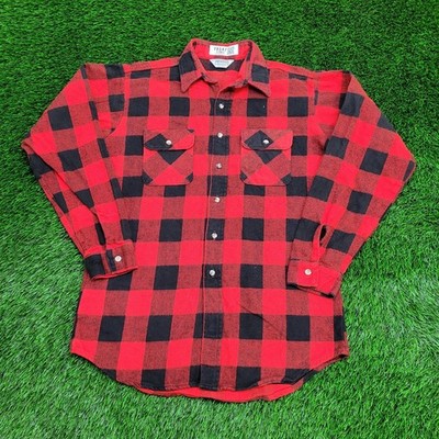 Vintage Five-Brother Flannel Button Shirt Large 23x31 USA 16/16.5