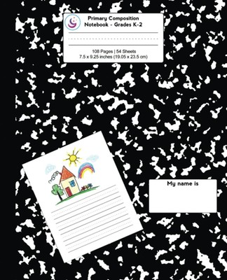 Primary Composition Notebook: Black Marble, Grades K-2 Kindergarten Writing ...