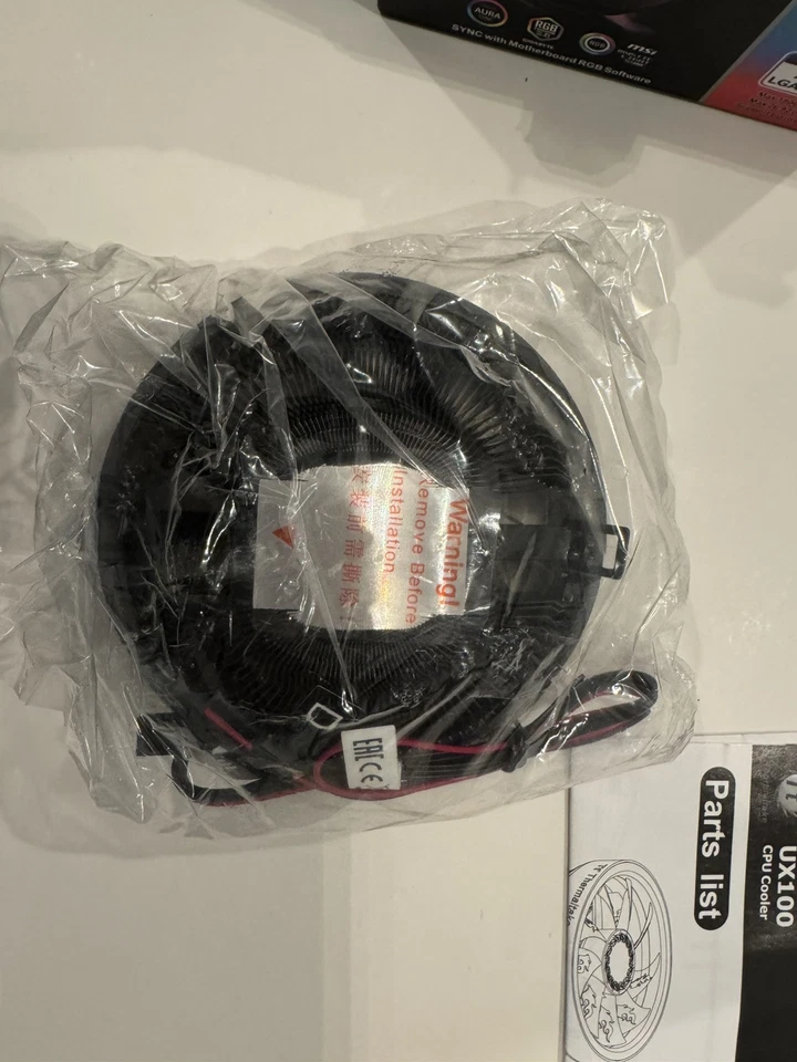 Thermaltake UX100 ARGB CPU Cooler Heatsink Fan RGB Intel LGA 1700 1200 1851 AMD - Image 3 of 4