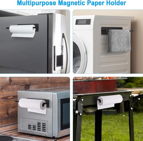 Magnetic Paper Towel Holder for Fridge, Toilet Paper Roll Holder Magnetic Paper - Picture 5 of 8