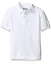 Nautica Boys' Little School Uniform Pique Polo Short Sleeve, Size L 7 ,MSRP 24
