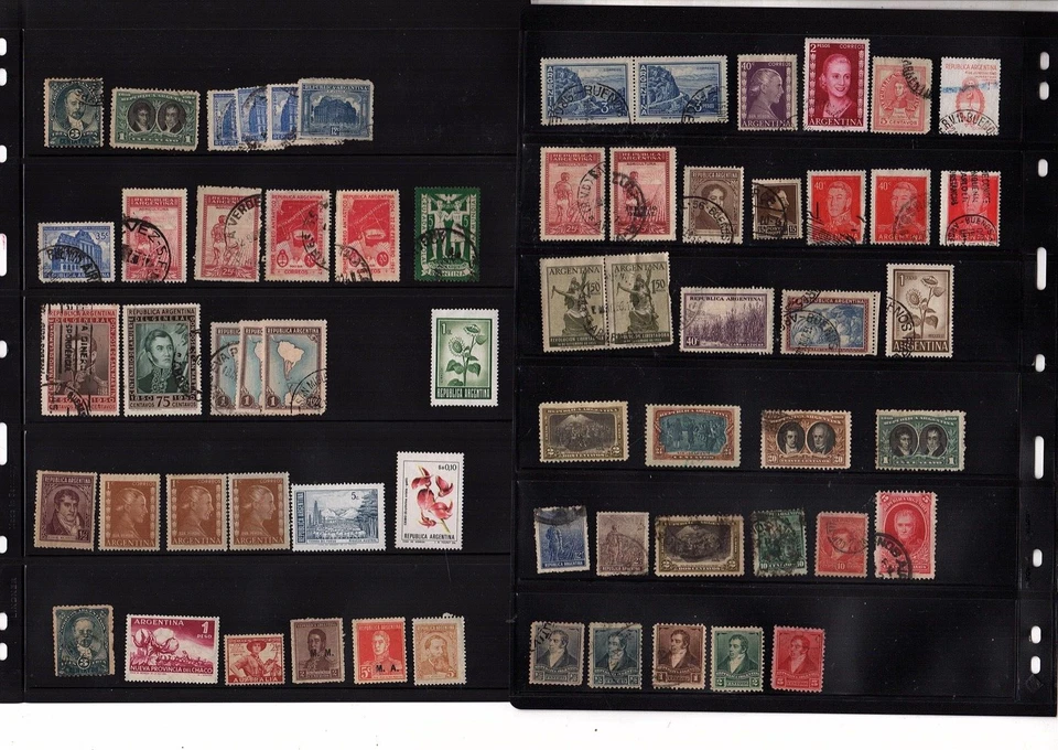 Sellos de Argentina 2910 artículos página de stock de distribuidor, mnh mh duplicados usados (mb20 Foto 2 de 4
