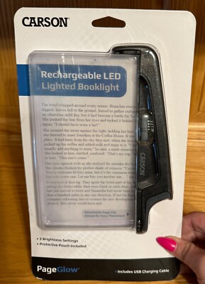 Carson PageGlow Rechargeable LED Reading Light (PG-10R) 7.25x5.4X.88