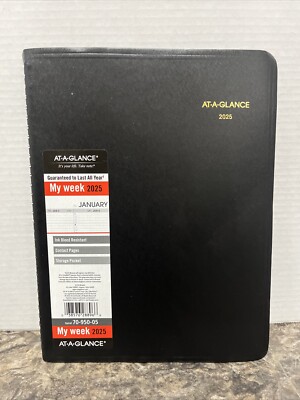 2025 AT-A-GLANCE 8.25'' x 11'' Weekly Appointment Book Faux Leather Cover 70-950