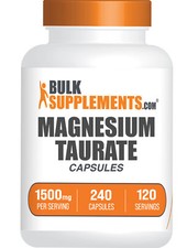 BulkSupplements Magnesium Taurate 240 Capsules - 1500 mg Per Serving