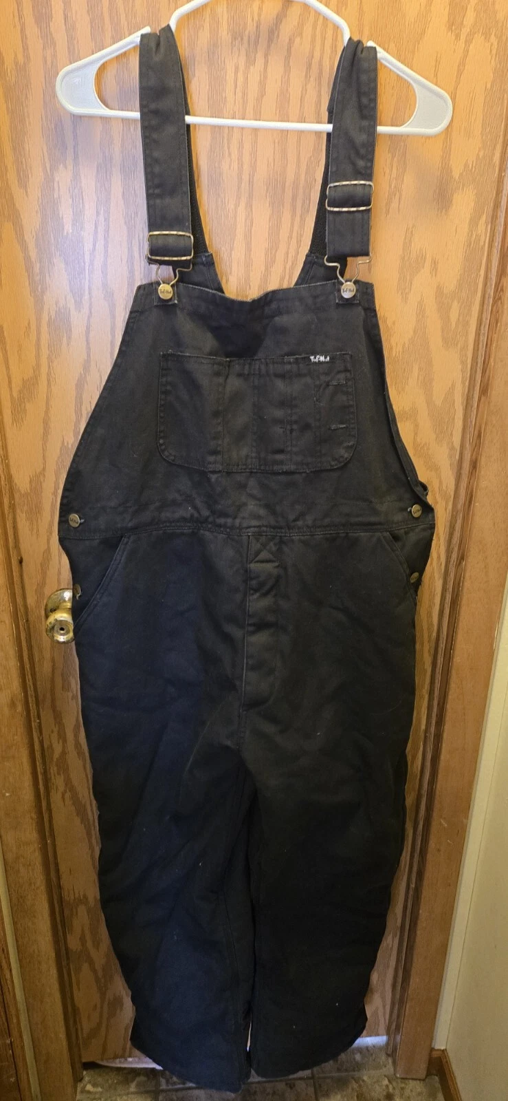 Tuf Nut by Key Insulated Overalls Denim Workwear Size LARGE 38W X 29L