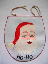 Tri Chem Liquid Embroidery COMPLETED Toilet Lid Cover Christmas SANTA CLAUS