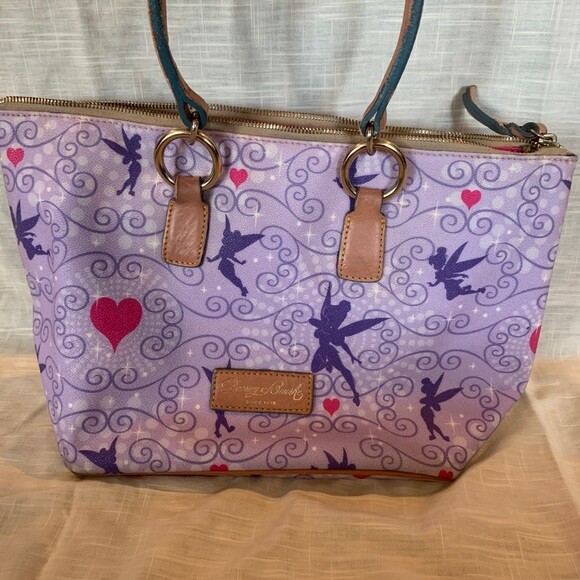 Dooney & Bourke Disney Tinkerbell 2013 Purple Marathon Bag Tote Rare eBay