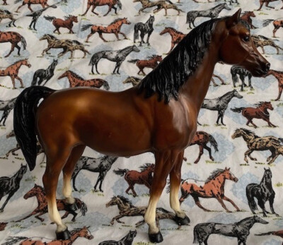 Breyer Horse Model Family Arabian Mare Bay #14 Sheba Black Mane Stocking Vintage