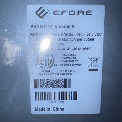 New Ericsson PDU 01 04 BMG 980 336/7 Power Distribution EFORE PS 95H740