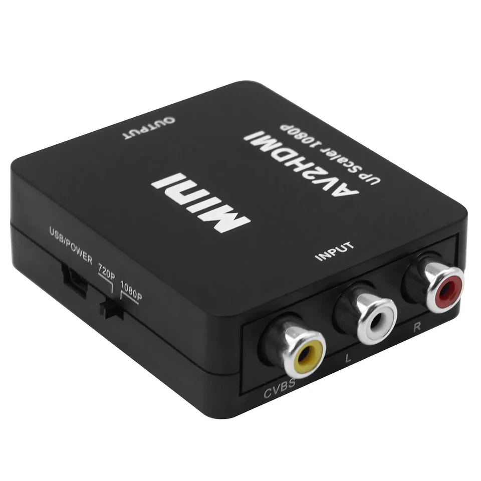 HDMI To RCA AV Converter Adapter 1080P CVBs 3RCA For Video Audio Xbox TV PC DVD - Bild 4 von 4