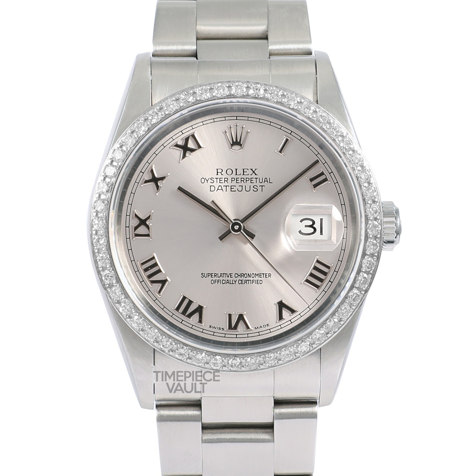 ROLEX MEN DATEJUST OYSTER STEEL SILVER