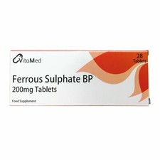 3 x Ferrous Suphate -200mg - 84 Iron Tablets -UK Pharmacy - Free Delivery