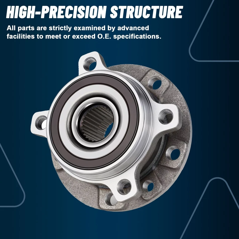 Front Rear Wheel Hub Bearing Kit for 2014 2015 2016 - 2020 Jeep Cherokee AWD Foto 4 de 4