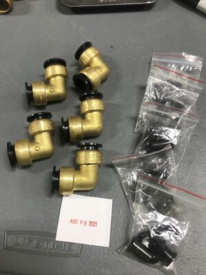 Lot of (5) Watts 1/2'' X 1/2'' CTS Lead Free Brass Elbow
