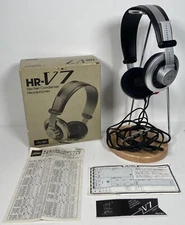 Vintage Aurex HR-V7 Electret Condenser Audiophile Headphones W/ Box, Manuals