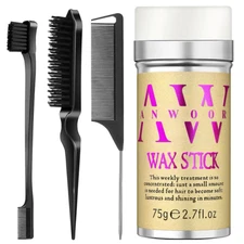 Slick Back Hair Brush, Hair Wax Stick 4Packs - Taming Flyaways & Edge Control -
