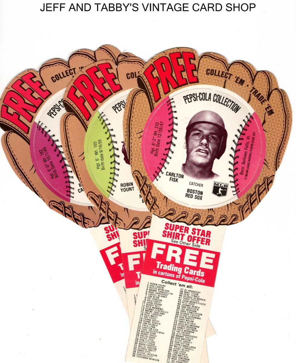 1977 Pepsi Cola Collection Baseball Stars Gloves/Discs / SEE DROP